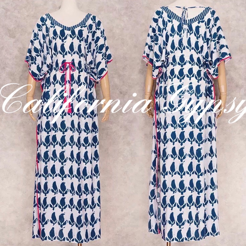 Kaftan Bohemian Chic Maxi Coverup Dress - Picture 3 of 9